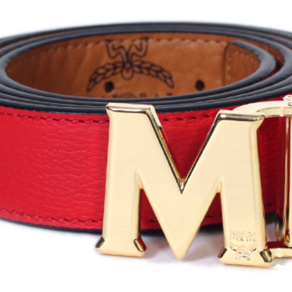 MCM Men's Claus Reversible Cognac/Red Belt